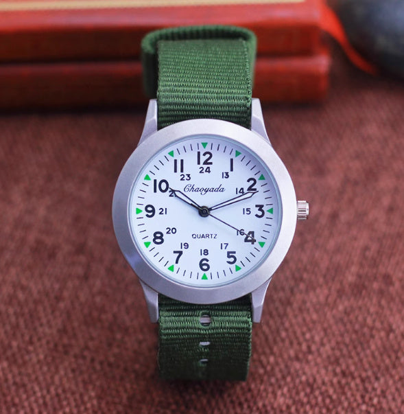 Girls And Boys Waterproof Canvas Quartz Watch