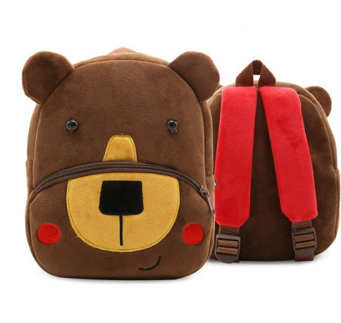 Children School Backpack Cartoon Rainbow  Design Soft Plush Material For Toddler Baby Girls Kindergarten Kids School Bags