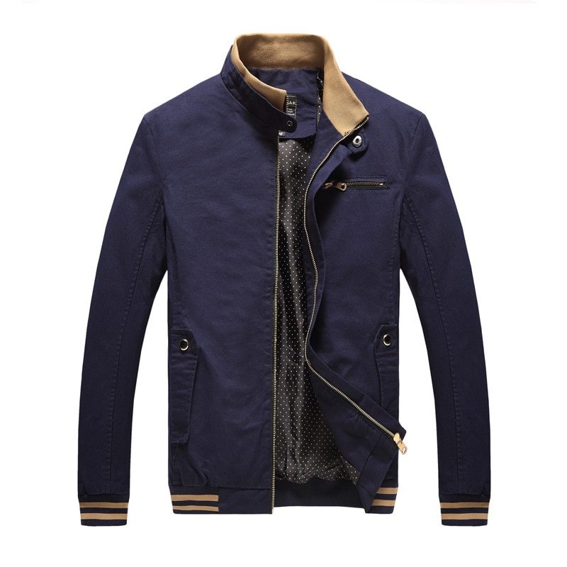 Spring Autumn Men Casual Jacket Coat Men's Fashion Washed  Pure Cotton Brand Clothing Jackets Male Coats