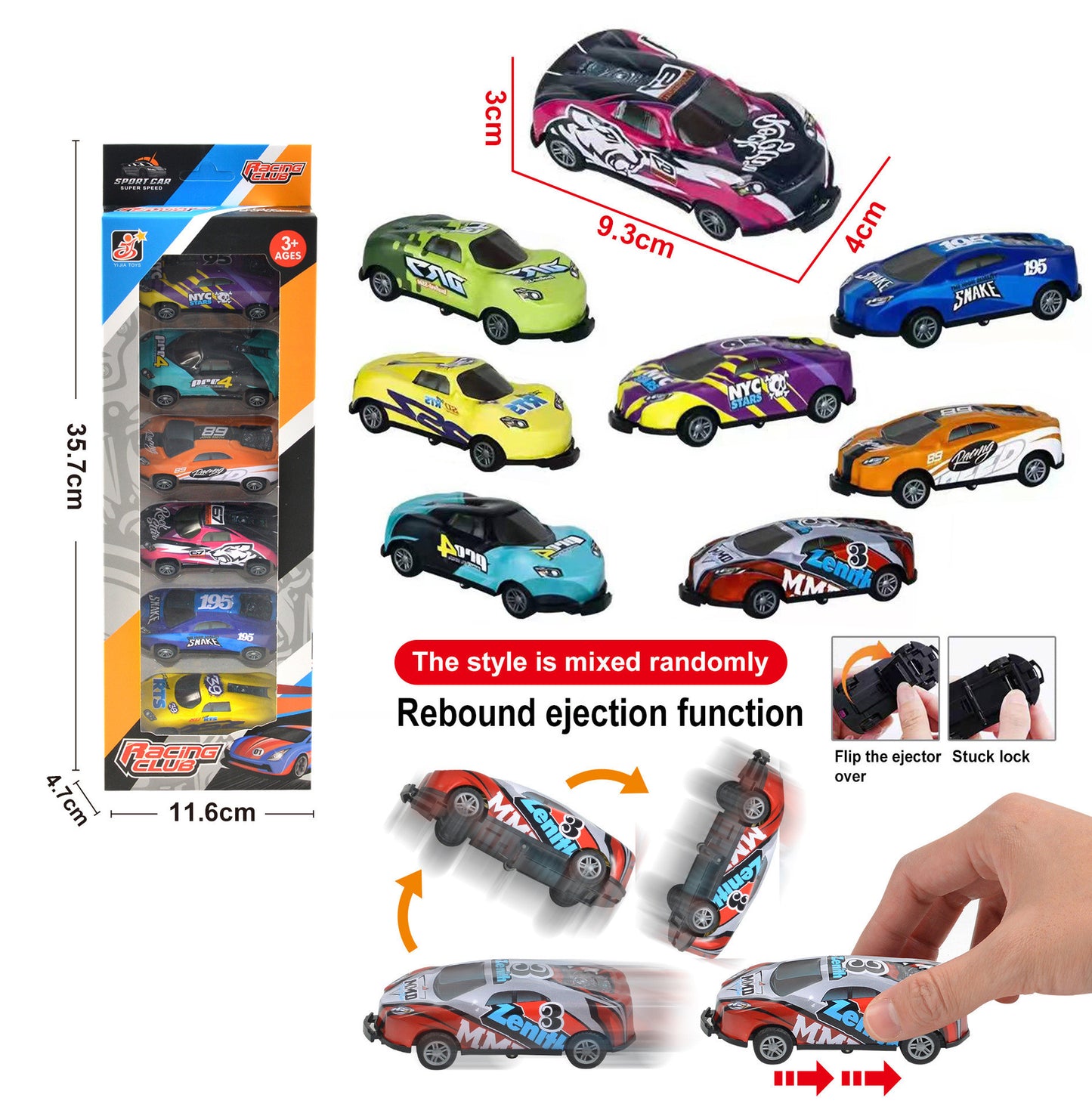 Flip Stunt Car Alloy Pull Back 4wd Racing Car Model Cool Graffiti Friction Diecasting Toys For Kids Boys Children Christmas Gift