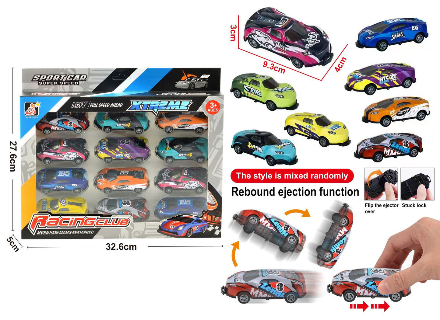 Flip Stunt Car Alloy Pull Back 4wd Racing Car Model Cool Graffiti Friction Diecasting Toys For Kids Boys Children Christmas Gift