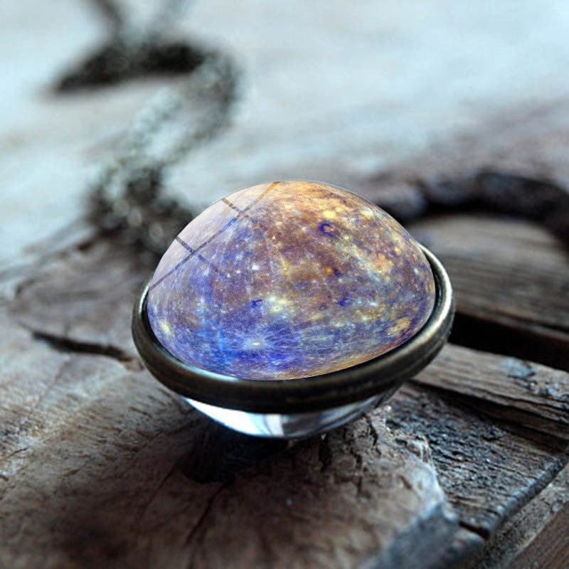 Nebula Galaxy Double Sided Pendant Necklace