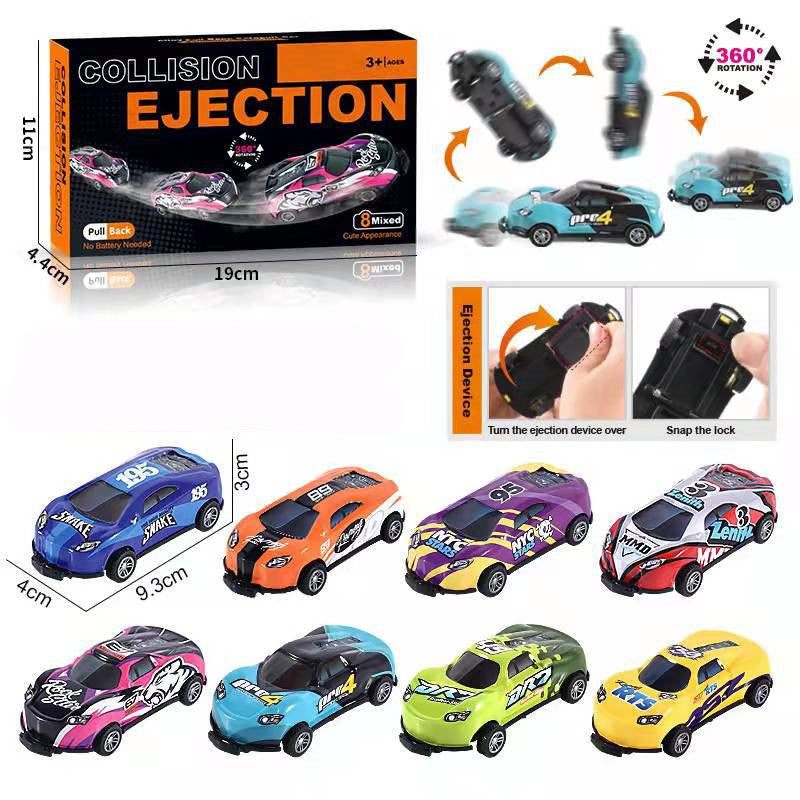 Flip Stunt Car Alloy Pull Back 4wd Racing Car Model Cool Graffiti Friction Diecasting Toys For Kids Boys Children Christmas Gift