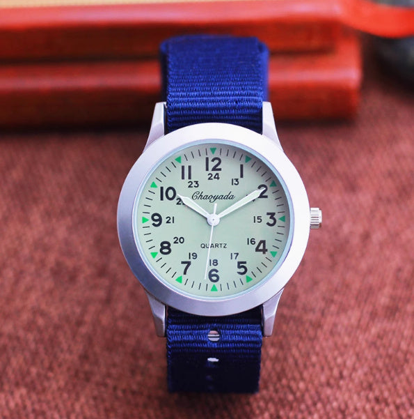 Girls And Boys Waterproof Canvas Quartz Watch