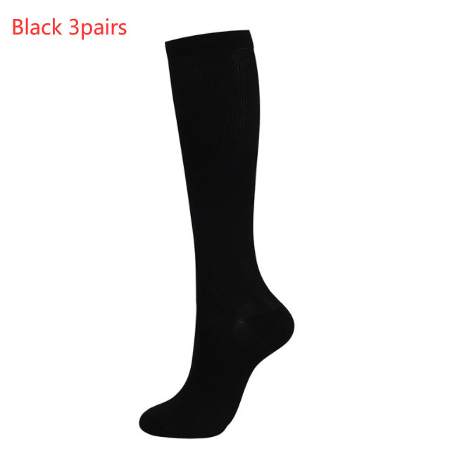 Copper Fiber Compression Socks Nylon Nylon Pressure Outdoor Sports Socks Multi-color Sequential Socks