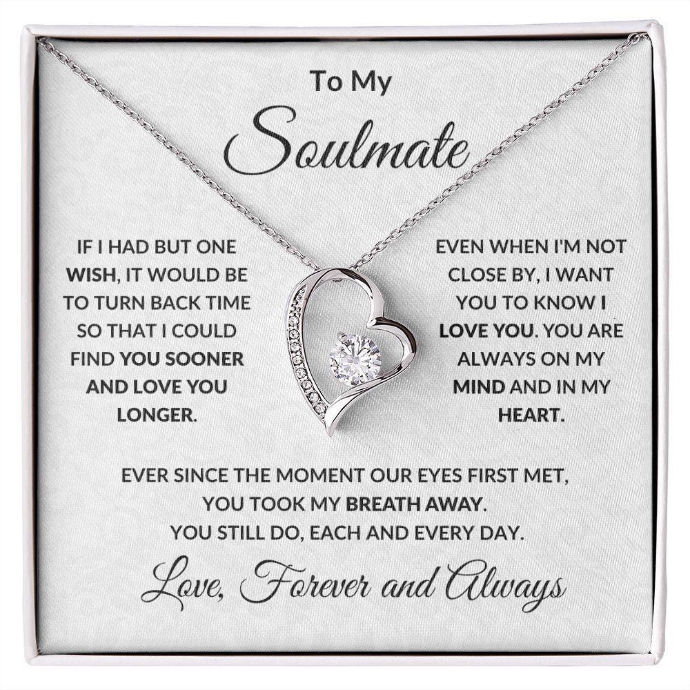 Gift For Women Wife Her Girlfriend Necklace Stainless Steel To My Soulmate The Day I Met You Forever Love Necklace