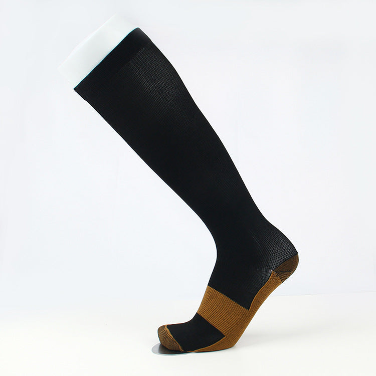 Copper Fiber Compression Socks Nylon Nylon Pressure Outdoor Sports Socks Multi-color Sequential Socks