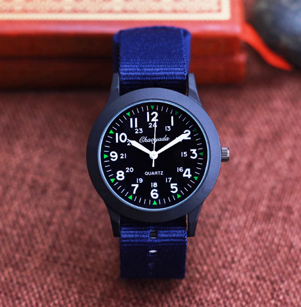 Girls And Boys Waterproof Canvas Quartz Watch