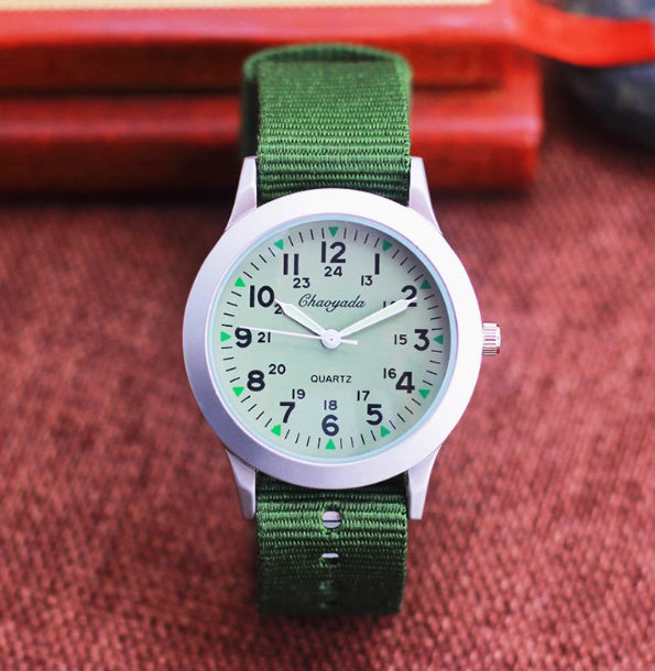 Girls And Boys Waterproof Canvas Quartz Watch