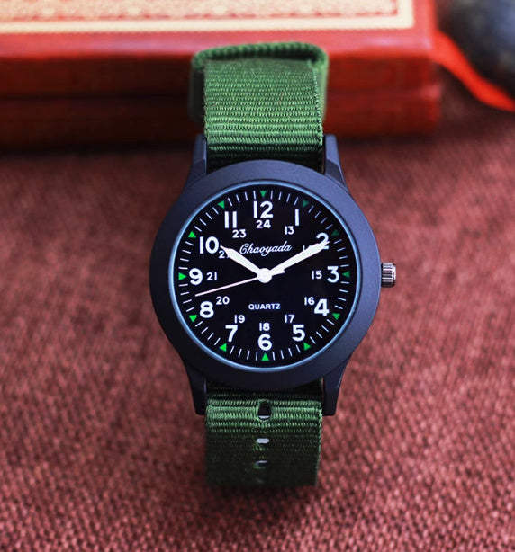 Girls And Boys Waterproof Canvas Quartz Watch