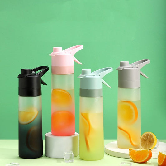 New Gradient Fog Spray Sports Cup Plastic