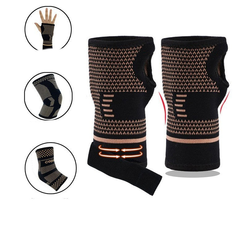 Basketball Volleyball Anti Sprain Copper Fiber Maintenance Sports Wrist