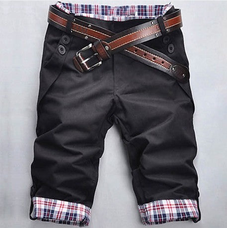 Summer Men's Casual Cotton Pants Straight Type Shorts