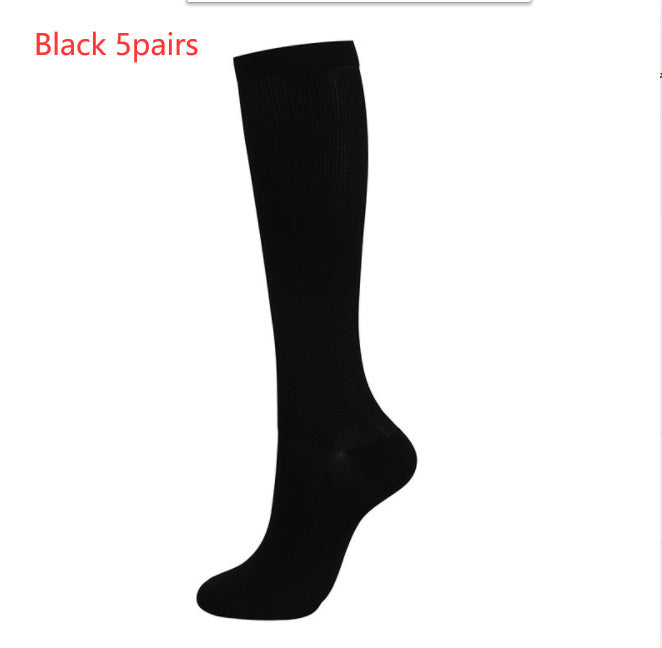 Copper Fiber Compression Socks Nylon Nylon Pressure Outdoor Sports Socks Multi-color Sequential Socks