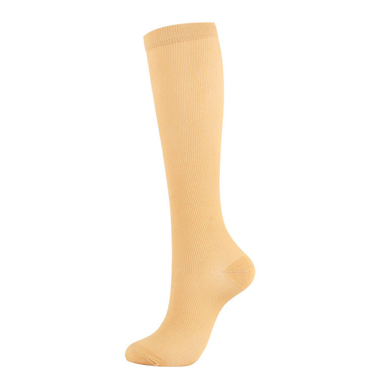 Copper Fiber Compression Socks Nylon Nylon Pressure Outdoor Sports Socks Multi-color Sequential Socks